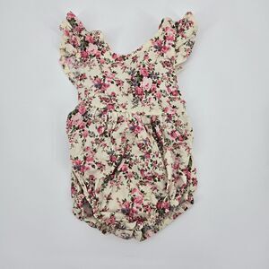 Baby Unbranded Floral One Piece Cottagecore 6-12 Mo
